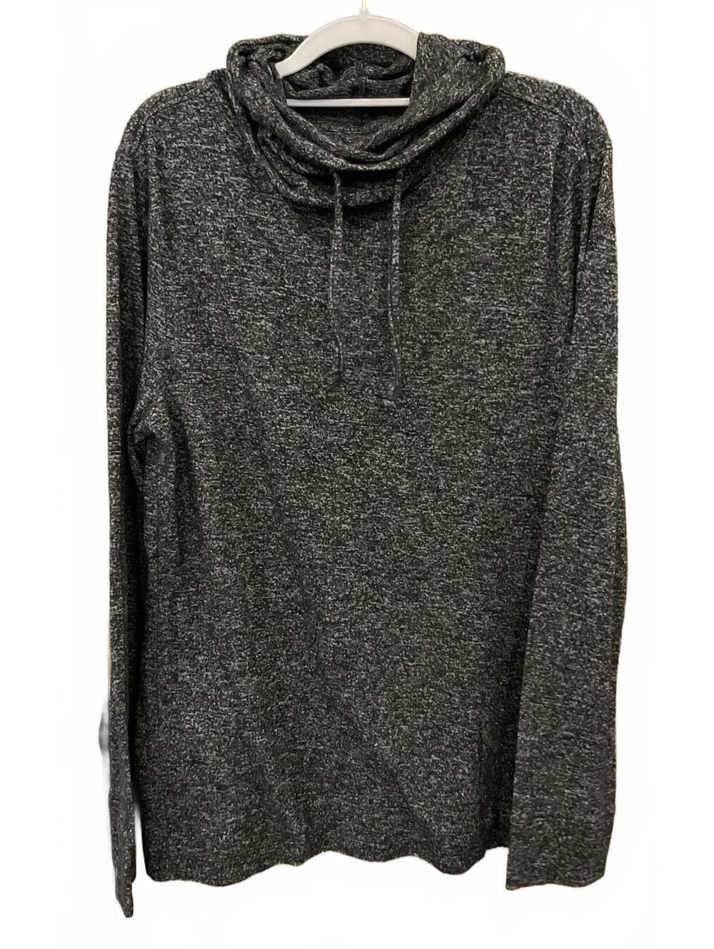 Express Womens Black Turtle Neck W/draw String Long Sleeve Tee Size M
